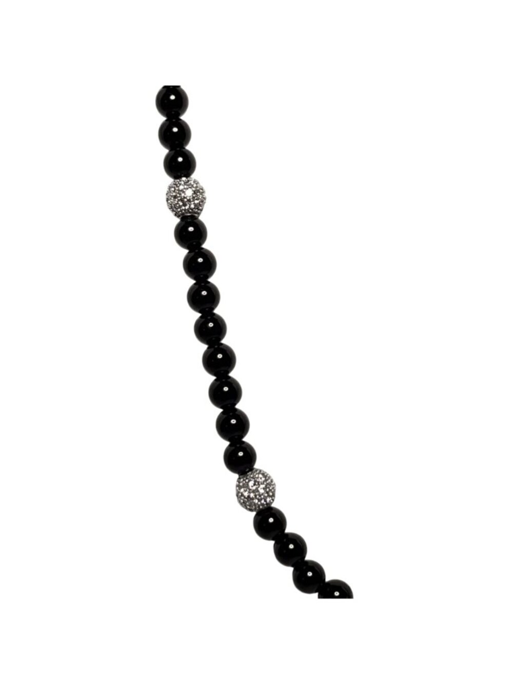 Joseph Esposito Black Bead With Sterling Silver Necklace (6347) - Picture 2 of 6